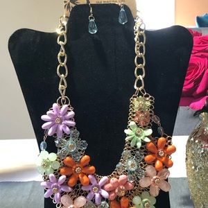 Beautiful multi colored statement necklace